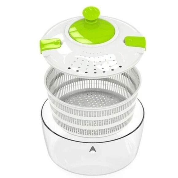 3 in 1 Manual Salad Spinner - Colander and Serving Bowl 3pcs  4.2‎ Quart - Picture 6 of 13